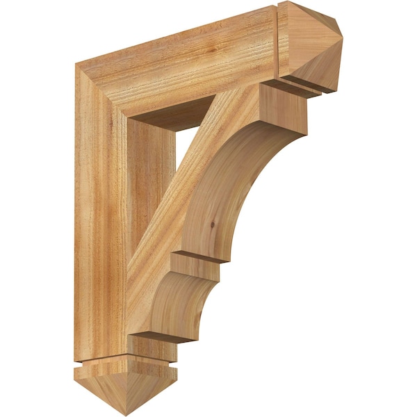 Ekena Millwork Balboa Arts & Crafts Rough Sawn Bracket, Western Red Cedar, 6"W x 26"D x 30"H BKT06X26X30BOA03RWR - main